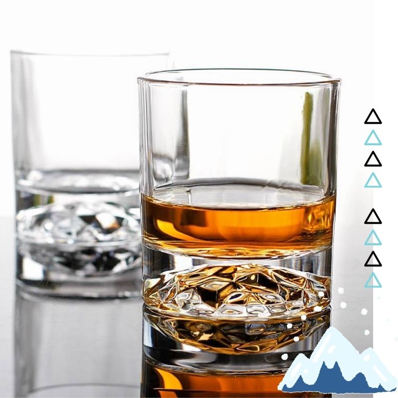 [台灣現貨] 威士忌杯 酒杯 冰山杯 富士山杯 富士山玻璃杯 造型玻璃杯 玻璃杯 威士忌酒杯 水杯 耐熱玻璃杯