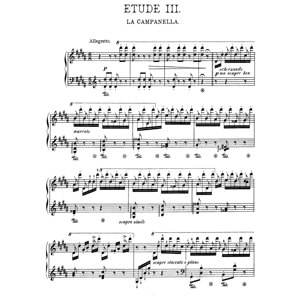 鋼琴鋪 古典李斯特6首帕格尼尼大練習曲s 141英文版鋼琴譜含名曲鐘維度 蝦皮購物