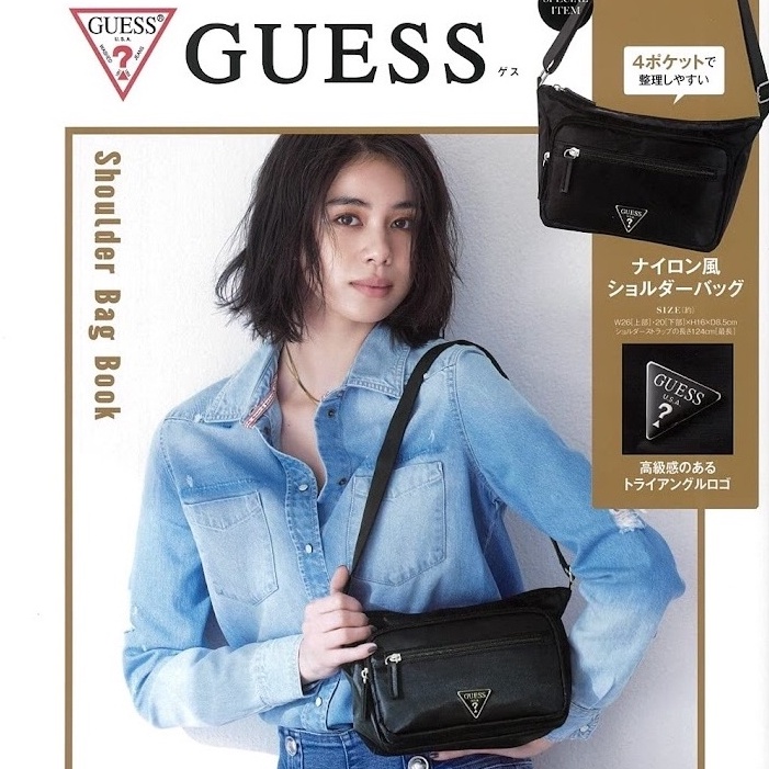 日本雜誌附錄 GUESS 側背包 多口袋收納空間 肩背包 單肩包 B20607