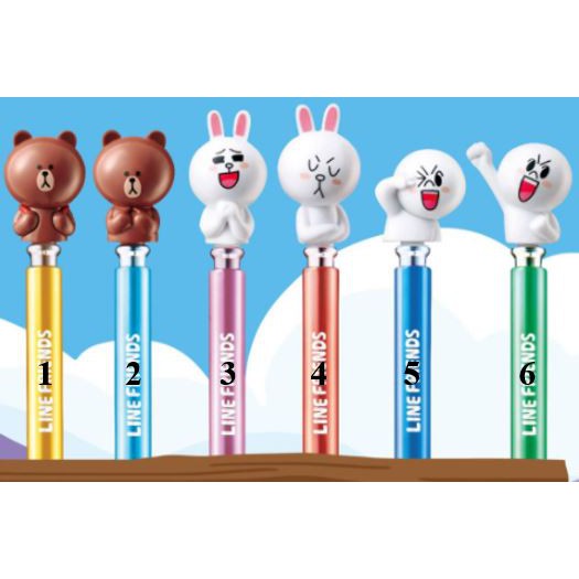 LINE FRIENDS 耳機塞金屬光兩用觸控筆(一次購買整組6入打9折)