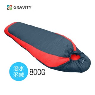 【GRAVITY 巨威特 信封型 撥水羽絨睡袋800G紅/黑】 111801R/羽絨睡袋/露營睡袋/睡袋/悠遊山水