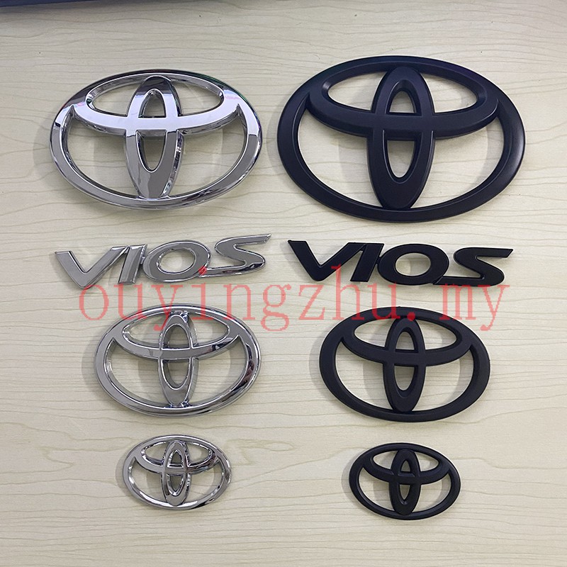 【無損 免拆原車標】豐田Toyota logo標誌 VIOS威馳LOGO汽車標誌徽章啞黑色方向盤前後標誌