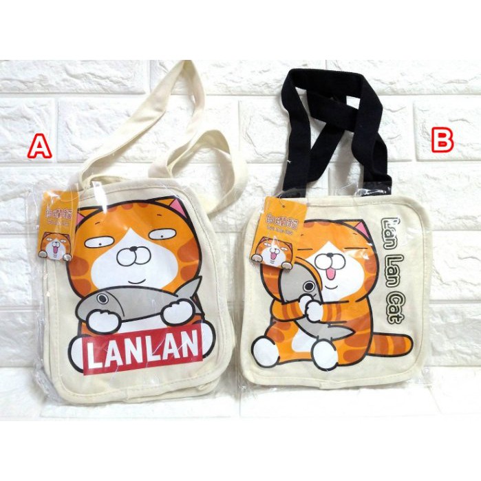 白爛貓 帆布造型 小提袋//購物袋~~二款可選~~