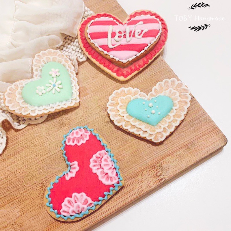 TOBY🐯造型愛心-糖霜餅乾、婚禮小物、情人節禮物、生日禮物