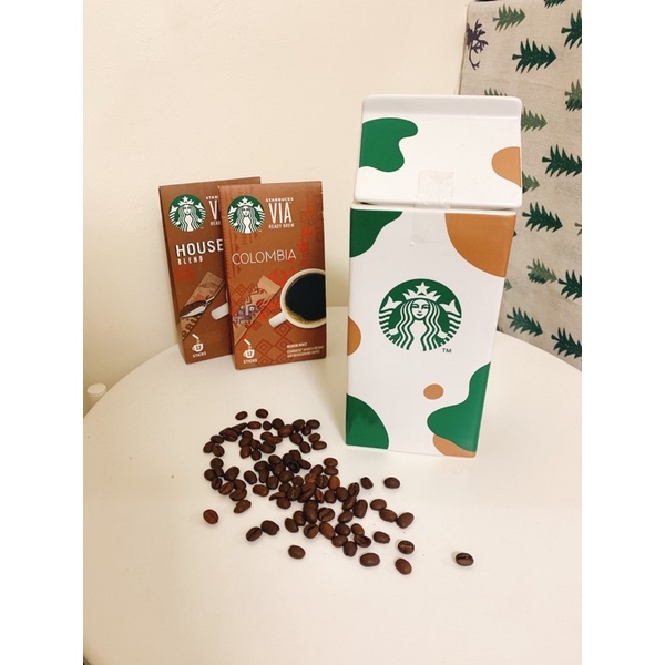 大降價❤️‍🔥星巴克 Starbucks 牛奶盒造型 迷彩 咖啡豆 儲物罐 全新🔥🔥