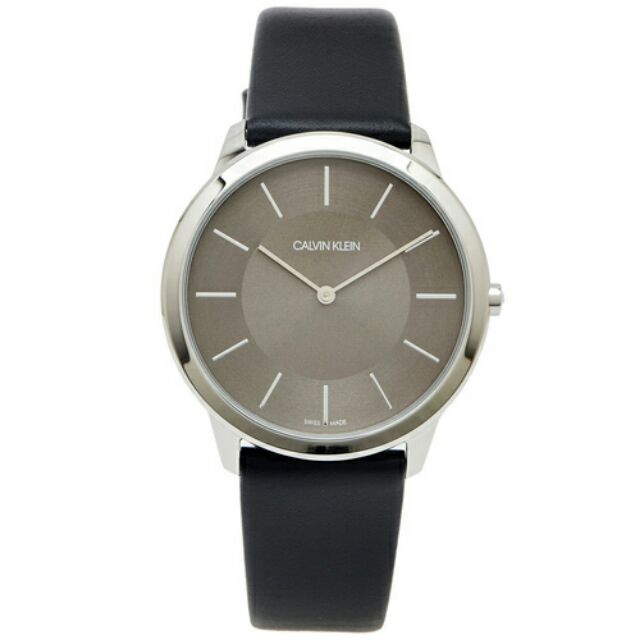CK Calvin Klein 極簡手錶 灰黑面X黑色 ×二手錶 可議價