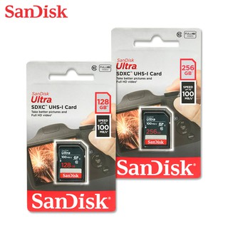 SANDISK Ultra SD Class10 UHS-I 速度 100MB/s 記憶卡 大卡 128G 256G