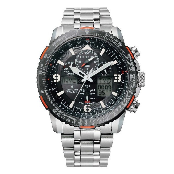 CITIZEN 星辰錶 超級鈦光動能電波雙顯腕錶 JY8109-85E 200米防水 45.4mm 台灣原廠公司貨