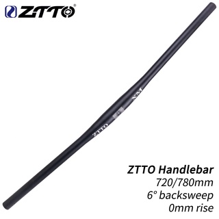 Ztto Xm MTB 自行車自行車車把黑色 720mm 780mm 31.8mm 鋁合金扁把直粗管 6度回掃
