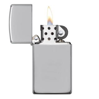 Zippo 燃油式煤油防風打火機 Slim High Polish 美製 鏡面鍍鉻 1610