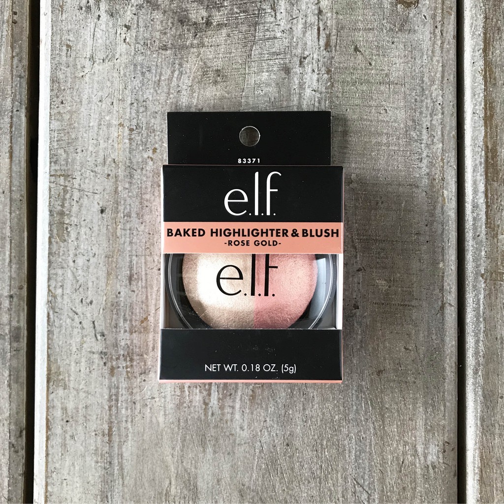 E.L.F. elf Baked Highlighter & Blush Rose Gold 打亮腮紅盤 雙色打亮盤 蝦皮購物