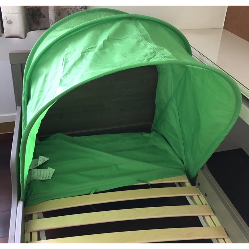 IKEA宜家-SUFFLETT兒童床頂篷-綠