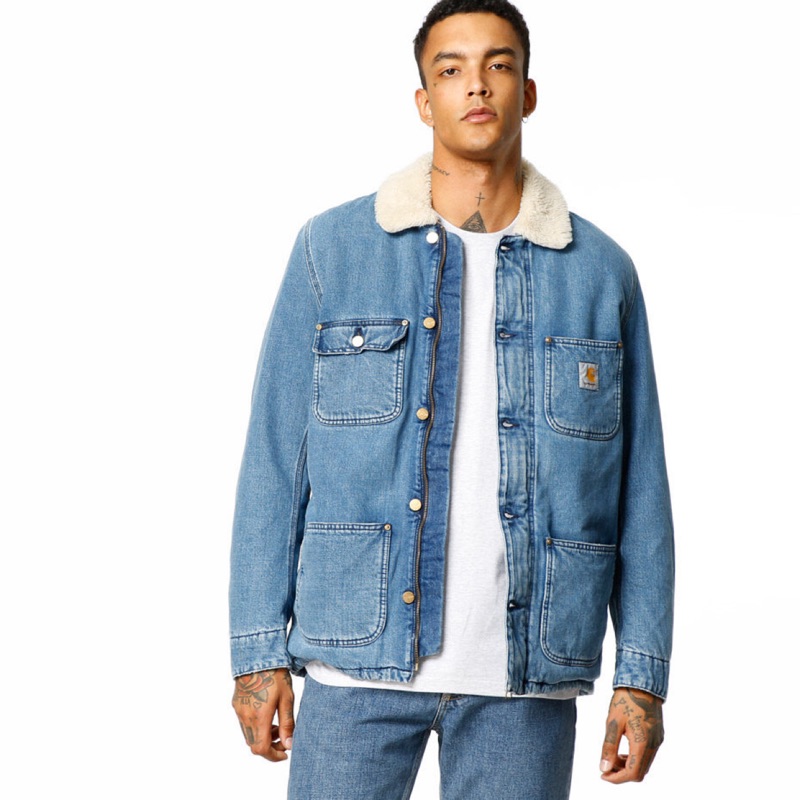 carhartt fairmount coat denim
