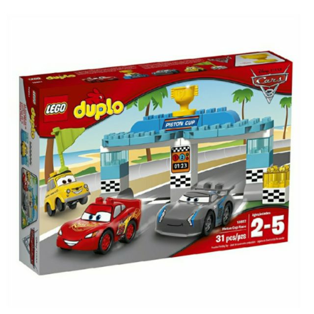【 LEGO樂高】Duplo 得寶系列 10857 活塞盃賽車(閃電麥坤與傑克森暴風)
