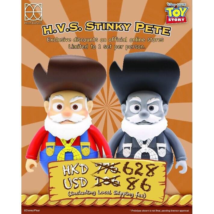 【EBF玩具舖】現貨全新 HEROCROSS 玩具總動員 礦工 邋遢彼得 Toy Story 黑白款