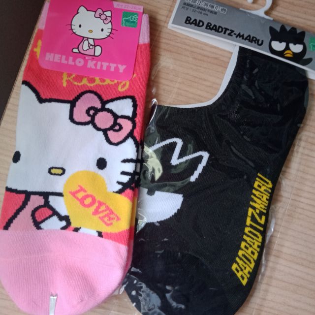 三麗鷗卡通人物襪子 Hello Kitty 酷企鵝可愛直版襪隱形襪