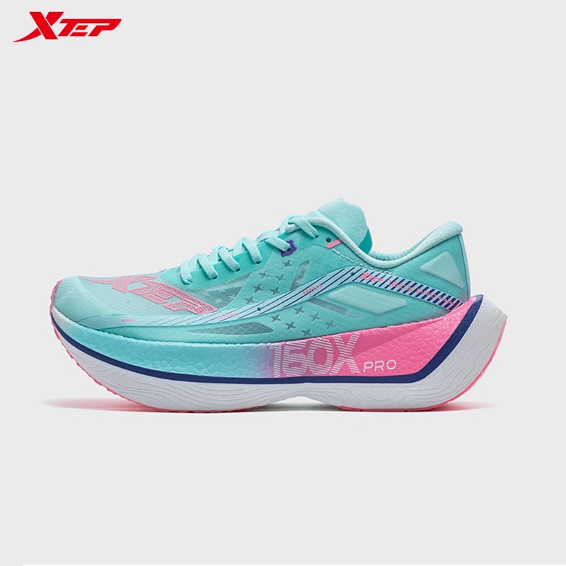 【特步 xtep】160X pro| 女款碳板競速跑鞋 兩色任選 動力巢PB 防滑 避震 馬拉松專業跑步鞋 特步官方直營