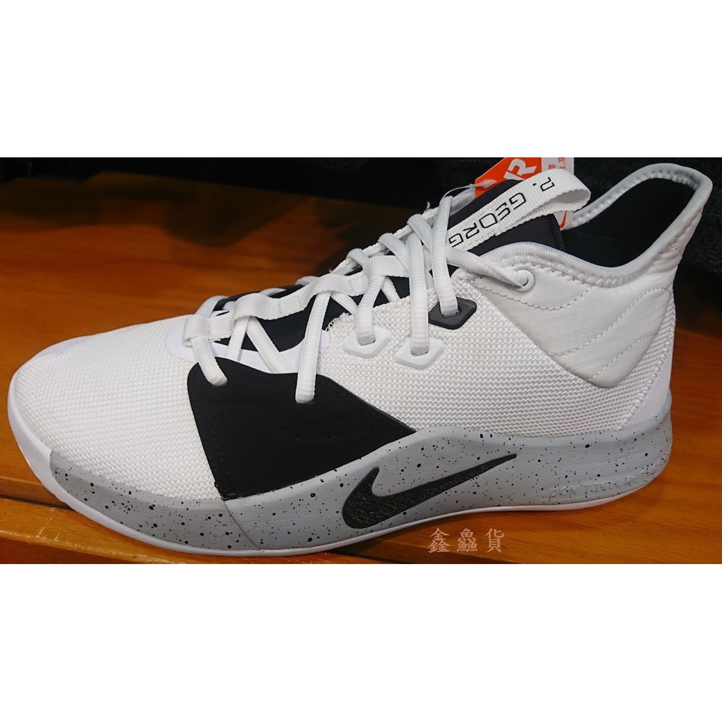 缺貨 2019 八月 NIKE ZOOM PG 3 EP XDR 籃球鞋 白黑灰 AO2608-101