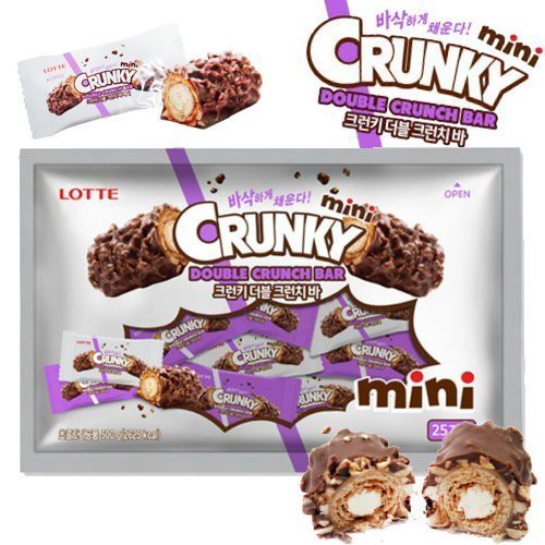 【韓國Lotte】 CRUNKY 雙倍香脆巧克力棒 418g