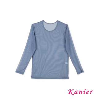 【Kanier卡妮兒內衣】超彈性紗網圓領內搭衣 (灰/黑/咖啡/暗紅 Free)【快速出貨】