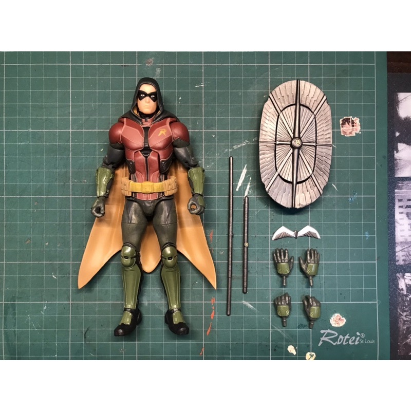 二手模型系列 羅賓 蝙蝠俠:阿卡漢騎士 DC Collectibles 提姆.德雷克 紅羅賓 Red Robin