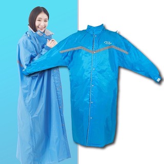 現貨 JAP YW-R301 尼龍 一件式雨衣 水藍 連身雨衣 反光條 袖口魔鬼沾 三層防水 隱藏收納雨帽