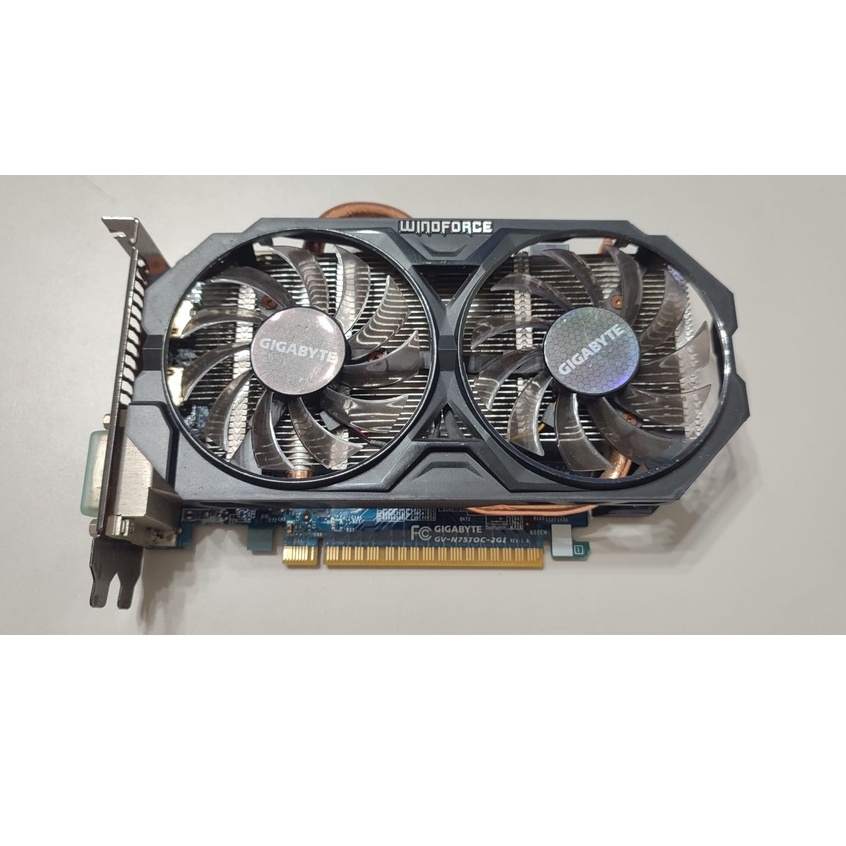 #724 技嘉 GTX750TI 2G 顯示卡 須接6PIN供電 GV-N75TOC-2GI 檔板接孔生鏽