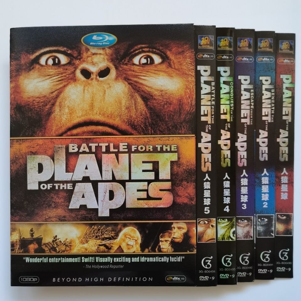 歐美dvd電影 人猿星球1 5部 日本二區版 多語發音 多字幕 5d9 蝦皮購物