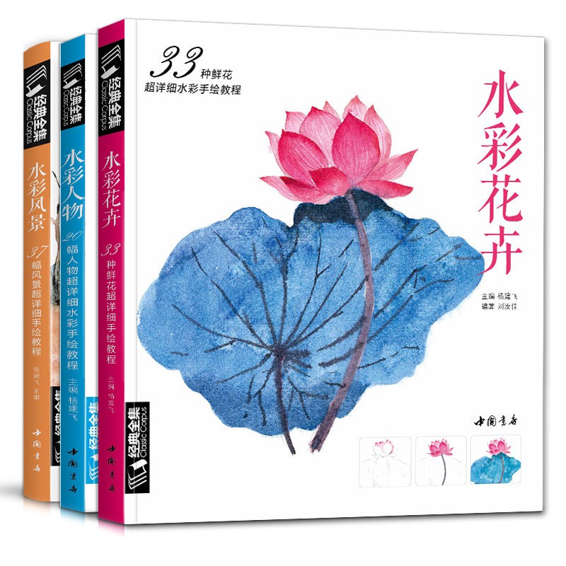 水彩套裝 水彩花卉水彩人物水彩風景套裝入門畫基礎 蝦皮購物