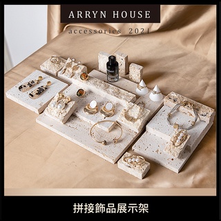 現貨 飾品展示架【超多款】ER0109▸ins風飾品展示▸洞洞石頭▸首飾展示▸石墊子▸擺拍陳列展示架▸飾品陳列石