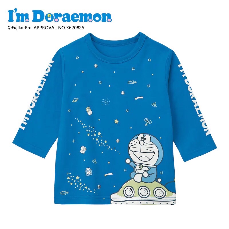 日本Doraemon 哆啦A夢 小叮噹 兒童長袖T恤薄長袖上衣（日本直送，正版商品）