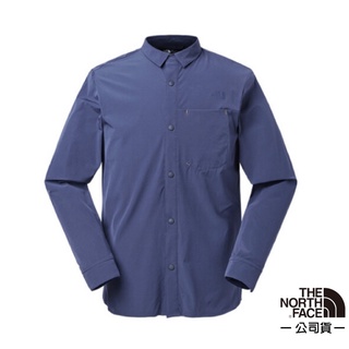 【美國 The North Face】男 超輕可調節抗UV透氣排汗長袖襯衫(防潑水) 快乾抗汙 3RKP 深藍 N