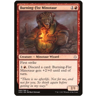 MTG 魔法風雲會 幻滅時刻 #85 [閃U] 焰拳牛頭怪 Burning-Fist Minotaur