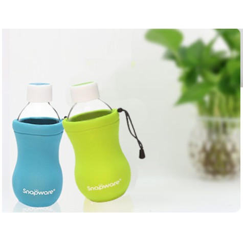 【Snapware 康寧密扣】Eco Grip和lexus聯名 耐熱曲線玻璃水瓶600ml玻璃瓶2入組