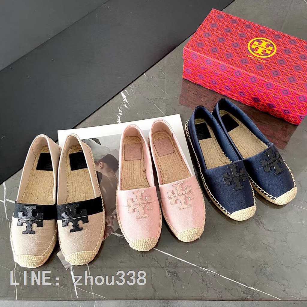Tory Burch 新款厚底帆布編織漁夫鞋懶人鞋碼數 35 40 蝦皮購物