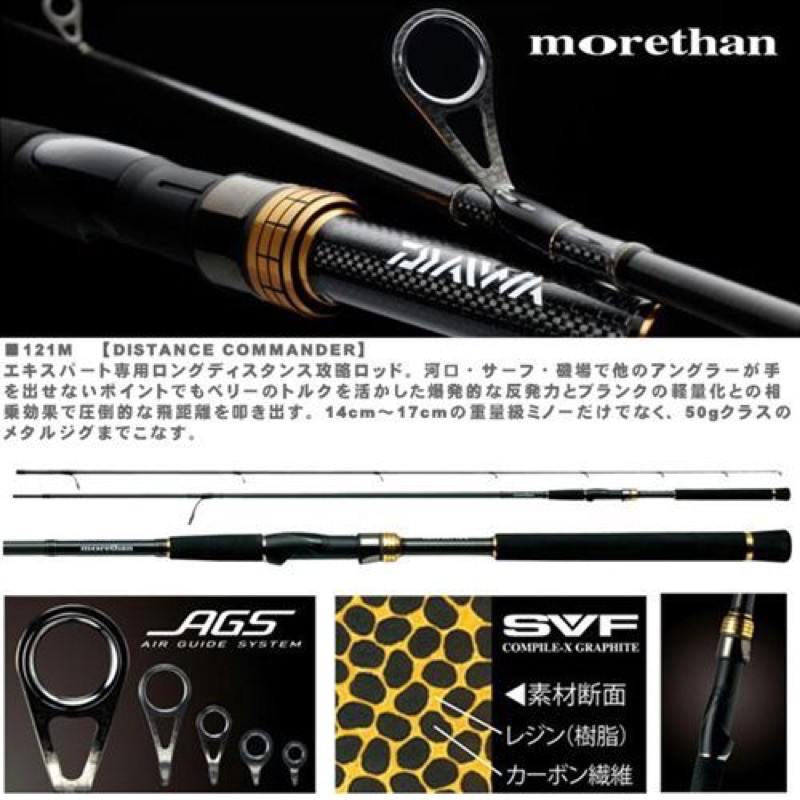 ◎百有釣具◎DAIWA 並繼路亞竿 MORETHAN AGS  106ML CAST WT:10~40g日本製 有免責