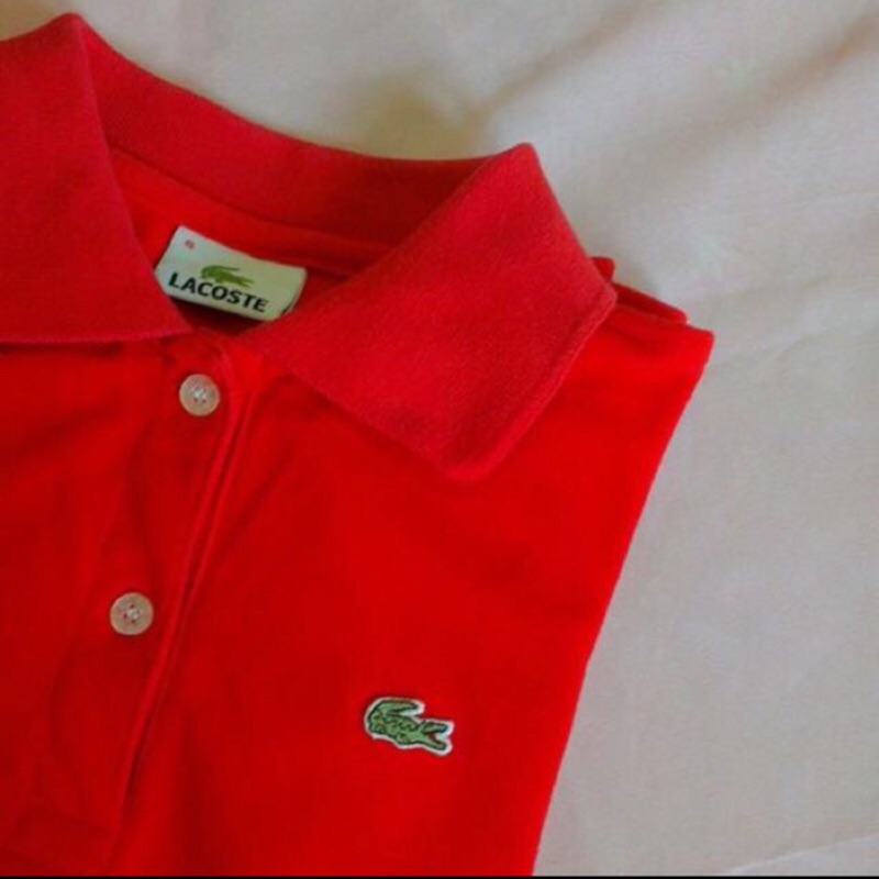 Lacoste紅色polo 衫