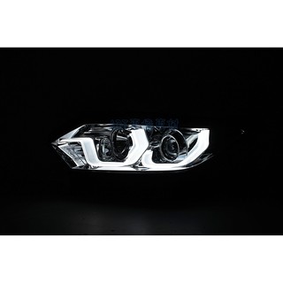 ~~ADT.車燈.車材~~HONDA HRV 2016 2017 雙U導光 DRL LED 燈眉 魚眼大燈 銀底/黑底