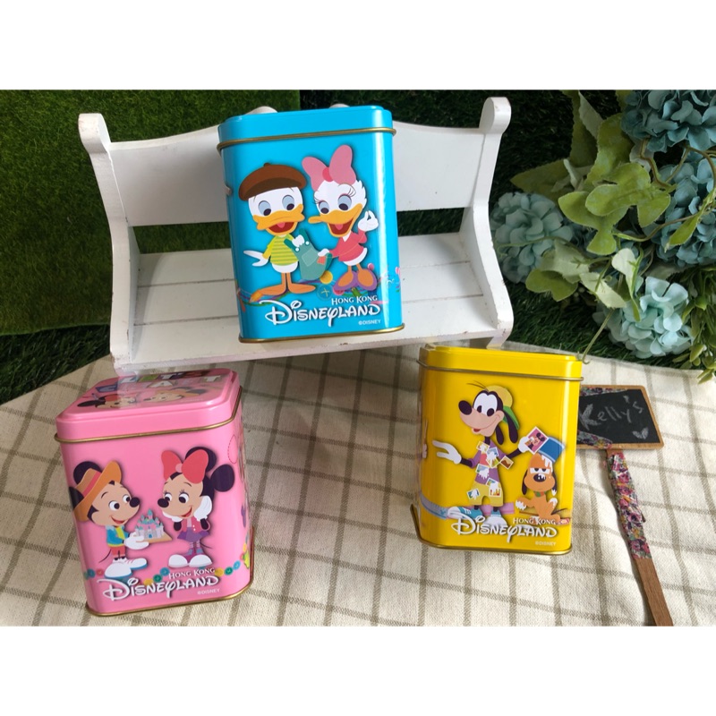 🌈現貨🌈香港迪士尼 米奇好朋友 餅乾鐵盒 收納盒 三色選