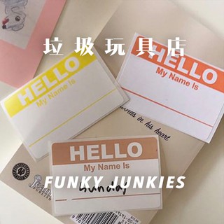 垃圾玩具店 // hello my name is... 塗鴉姓名 標籤貼紙