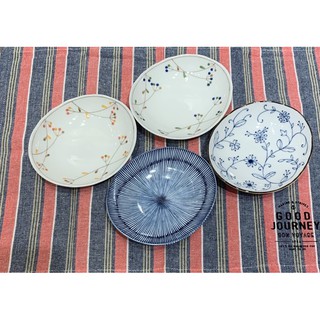 日本製❇️TABLEWARE❇️ 輕量瓷器 ⚛️光峰☸️ 40橢圓深皿 木の実 (青） 木の実 (赤） 細十草 線唐草