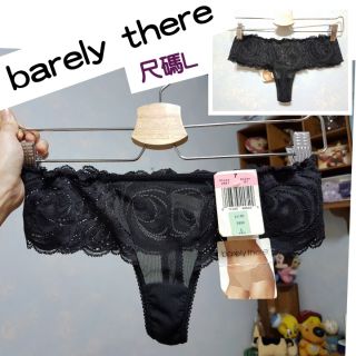 全新~歐美barely there(尺碼L)黑色蕾絲丁字褲零零零