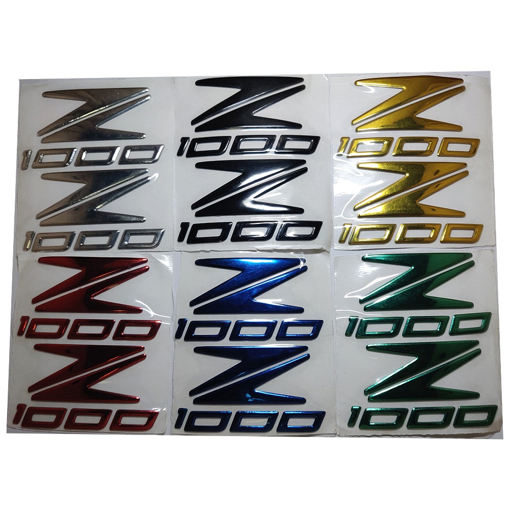 KAWASAKI 摩托車三維徽章徽章貼花坦克車輪 Z1000 貼紙軟反光貼花適用於川崎 Z1000 Z 1000