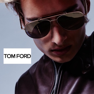 【高雄麗睛眼鏡】Tom Ford-TF536(銀框黑色鏡片)台灣總代理公司貨/經典T字時尚/精品太陽眼鏡/飛行員太陽眼