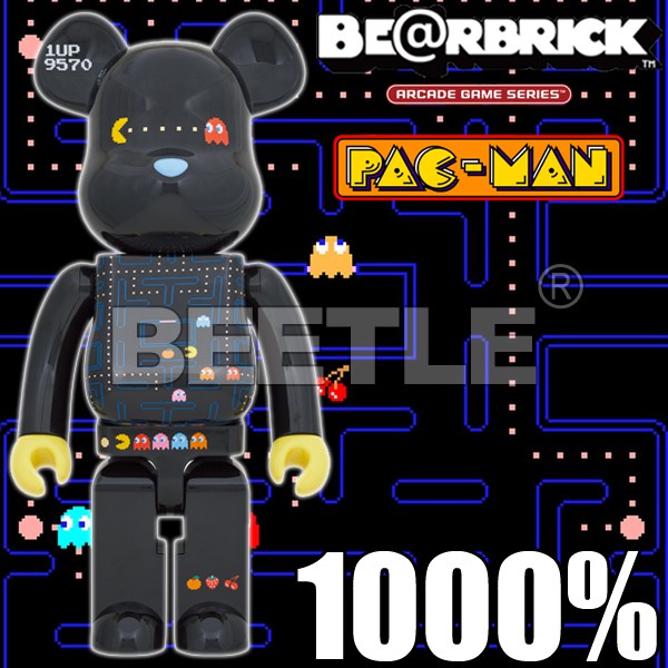 BEETLE BE@RBRICK PAC-MAN 小精靈 吃豆人 庫柏力克熊 BEARBRICK 1000%