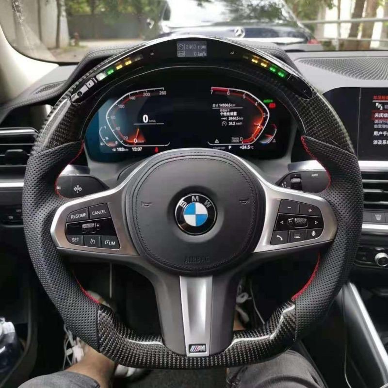 寶馬bmw 新1系2系3系4系5系6系7系8系方向盤led轉速燈超轉燈碳纖維方向盤賽道方向盤 蝦皮購物