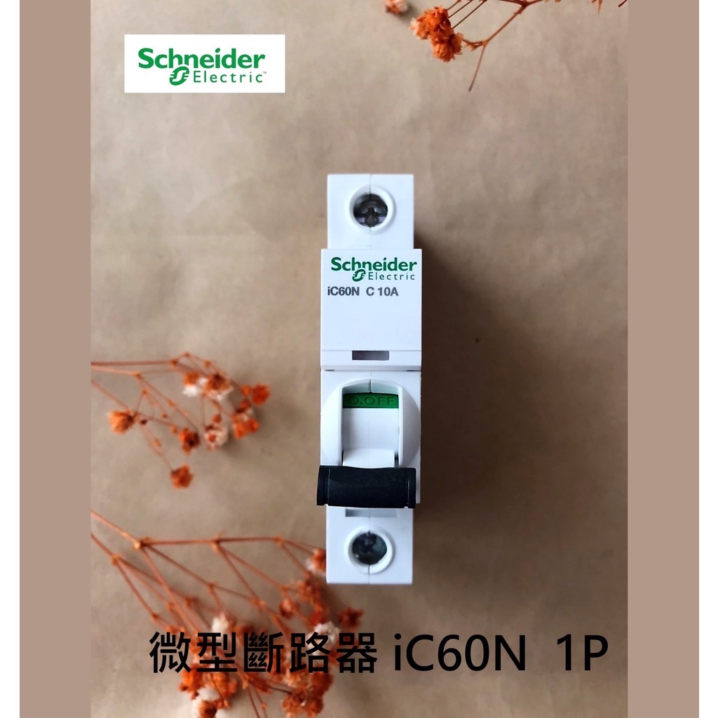 Schneider施耐德 Acti9系列 iC60N 1P 微型斷路器、小型斷路器、迴路保護器 (現貨、快速出貨)