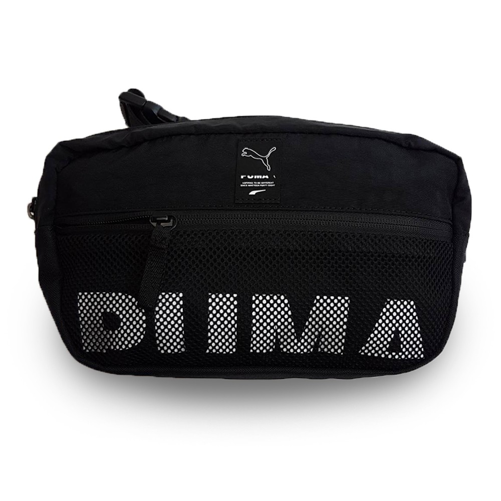 PUMA 黑 logo 網狀側背小包 肩背包 方便 輕便 07801501 Sneakers542