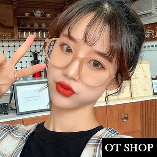OT SHOP平光眼鏡 圓形膠框 金屬細鏡框 現貨 W66