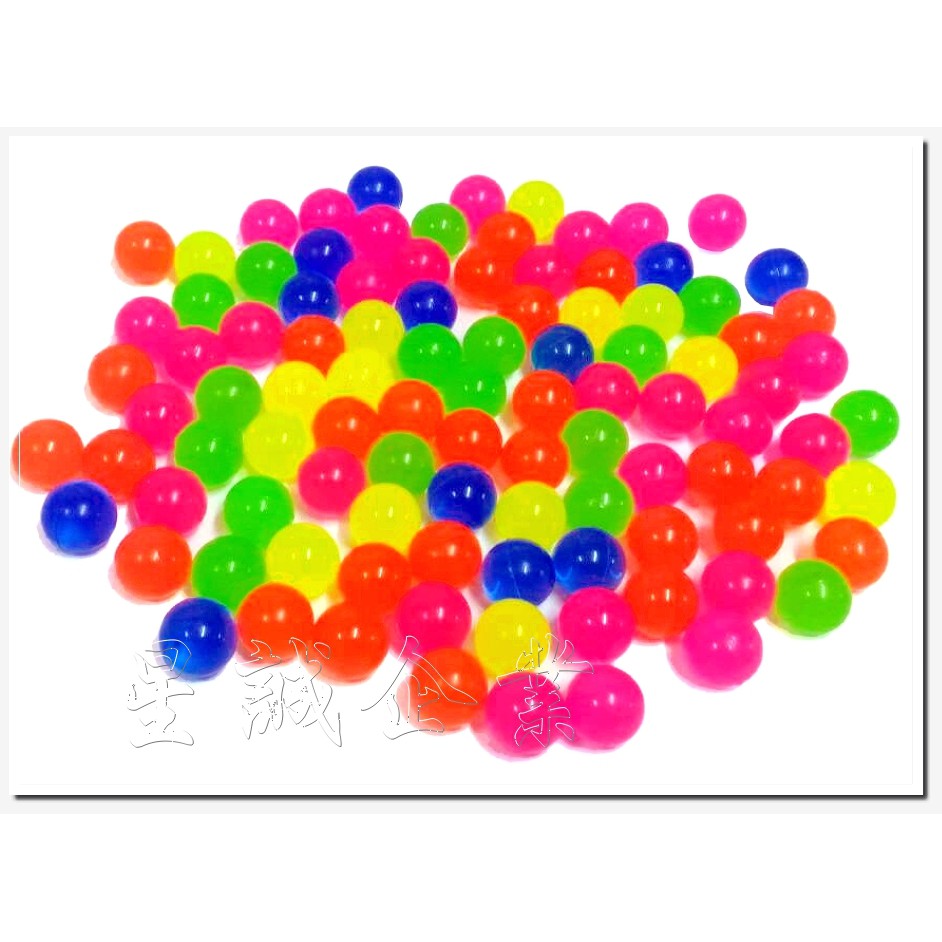 [星誠企業]全新3公分綜合彩色水晶彈力球《整套100顆》(好玩不膩的玩具/彈跳球/彩色彈力球/夜市撈球)